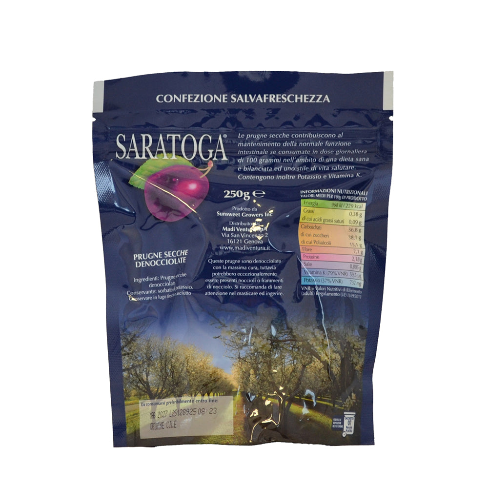 Prugne denocciolate Saratoga 250g.