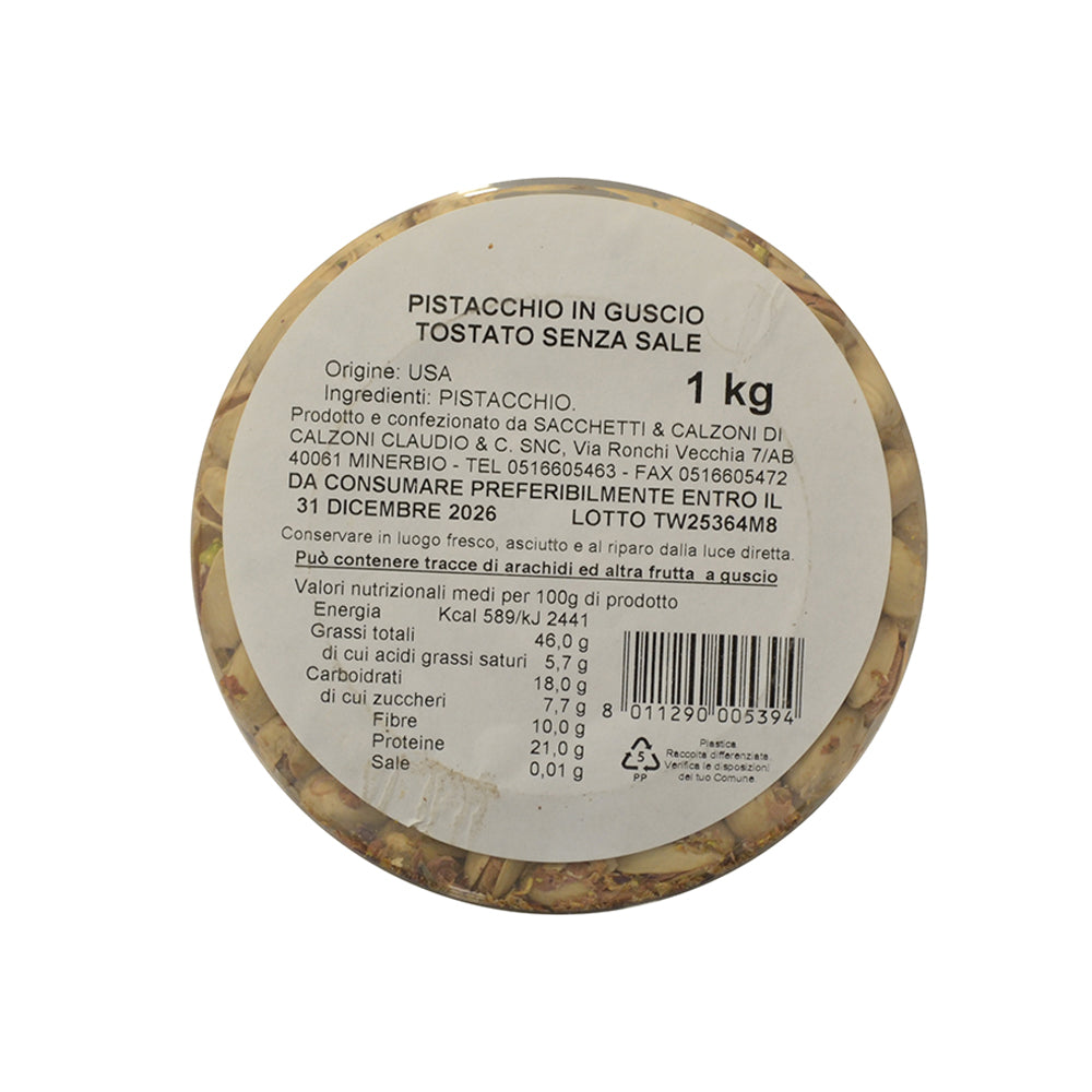 Pistacchi in guscio tostati senza sale U.S.A. 1Kg